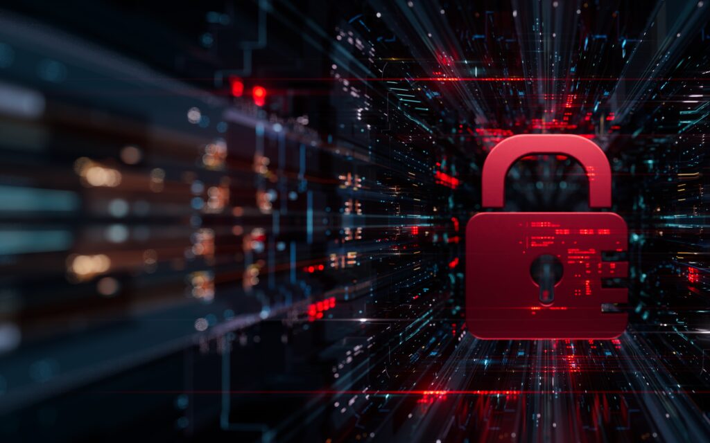 Cyber Security Ransomware Email Phishing Encrypted Technology, Digital Information Protected Secured