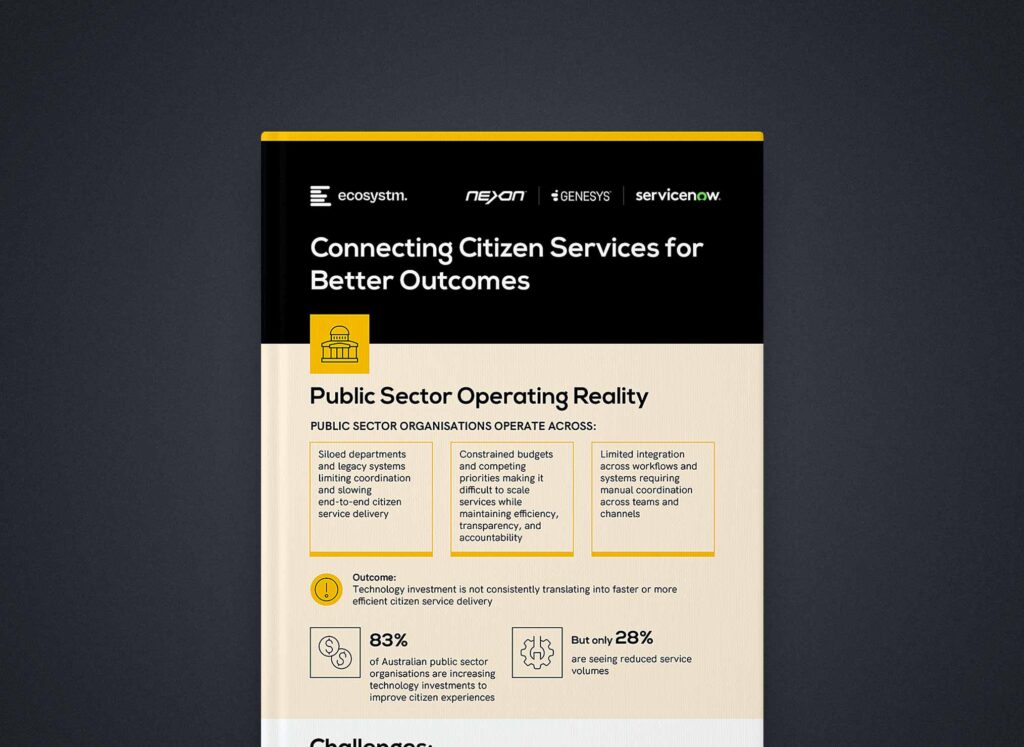 Nexon Infographics – Connecting Citizen Services for Better Outcomes
