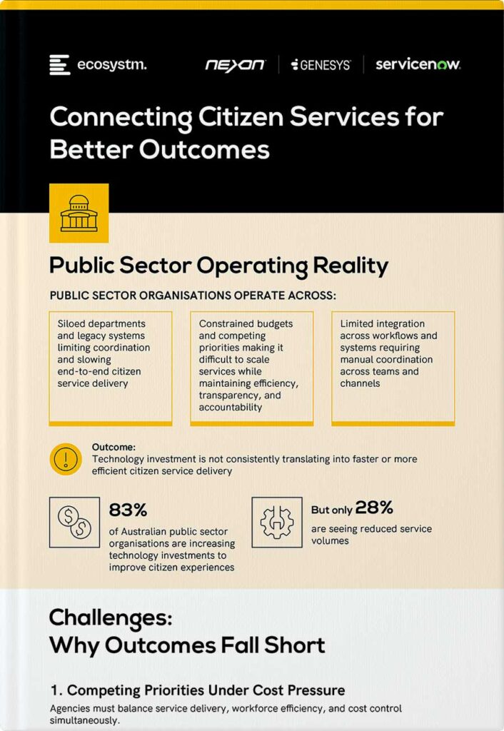 Nexon Infographics for Government and Public Sector - Connecting citizen services for better outcomes