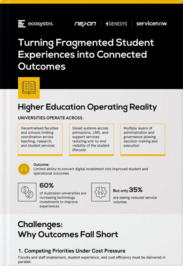 Nexon Infographics for Higher Education – Turning fragmented student experiences into connected outcomes
