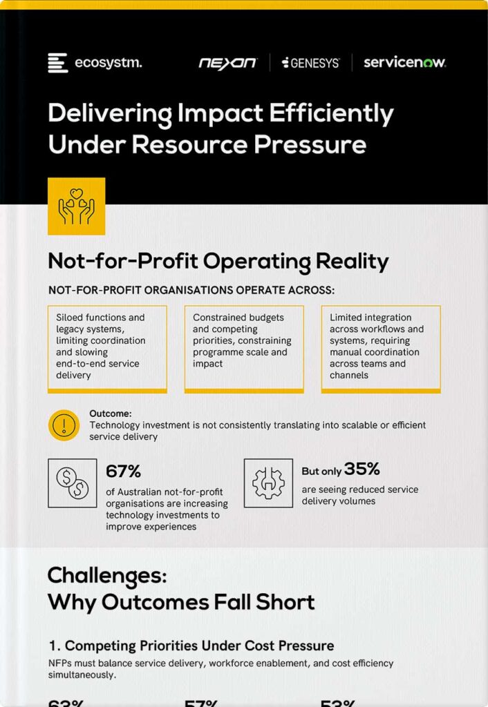 Nexon Infographics for Not-for-profit Organisations – Delivering impact efficiently under resource pressure