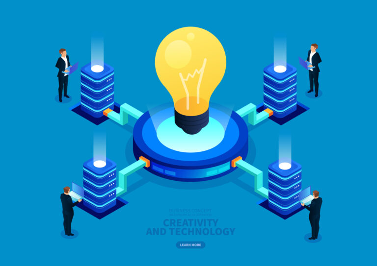 Isometric commercial digital technology and creativity