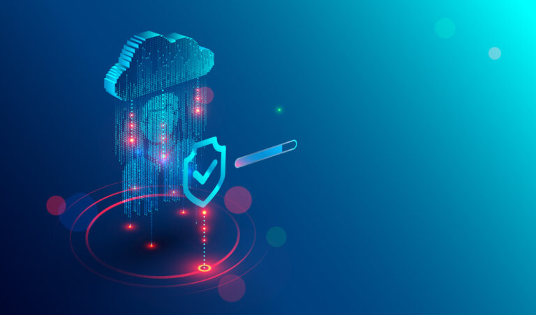 Secure privacy data in internet. data in cloud storage. Cyber security tech concept