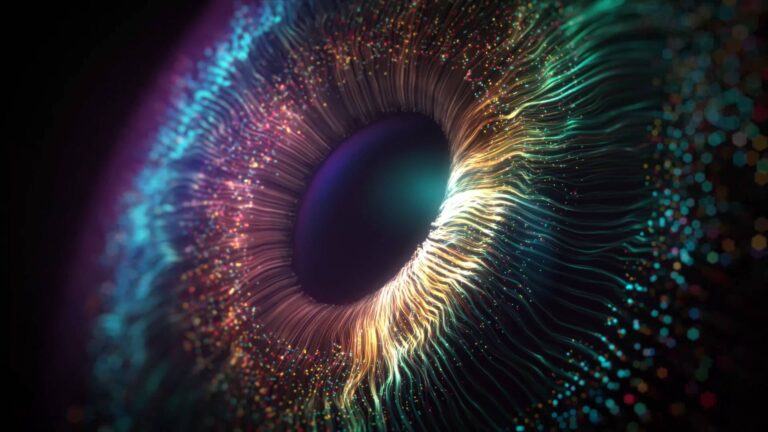 Digital Eye Wave Lines Stock Background stock video